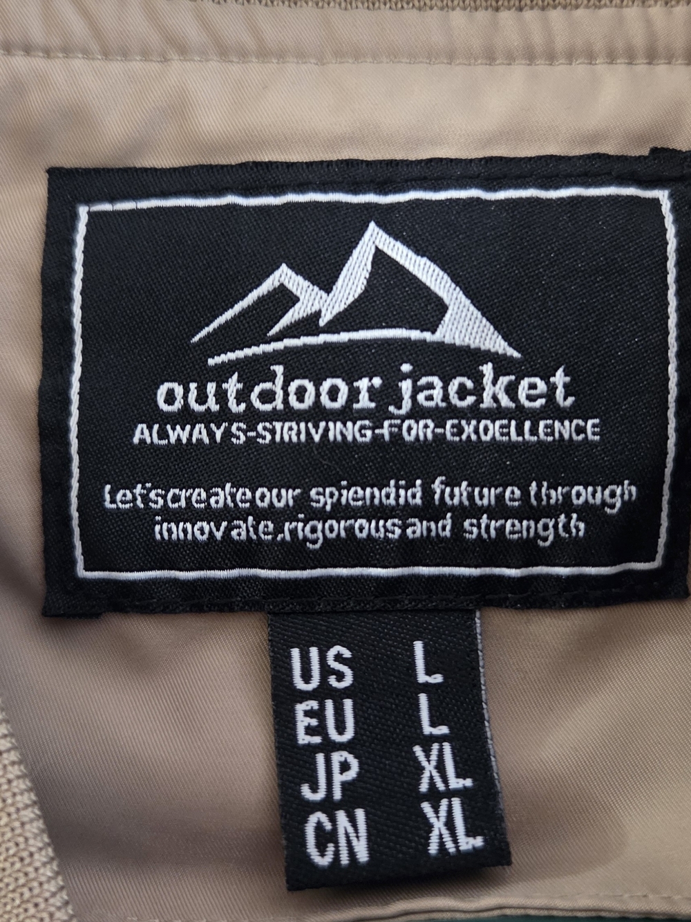 Outdoor Jacket Men’s Performance Tan Shell Jacket